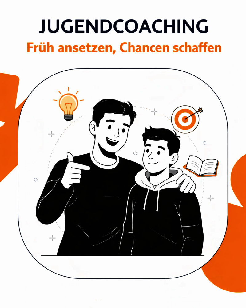 Eine Comiczeichnung von einem Mann und einem Jugendlichen die lachen