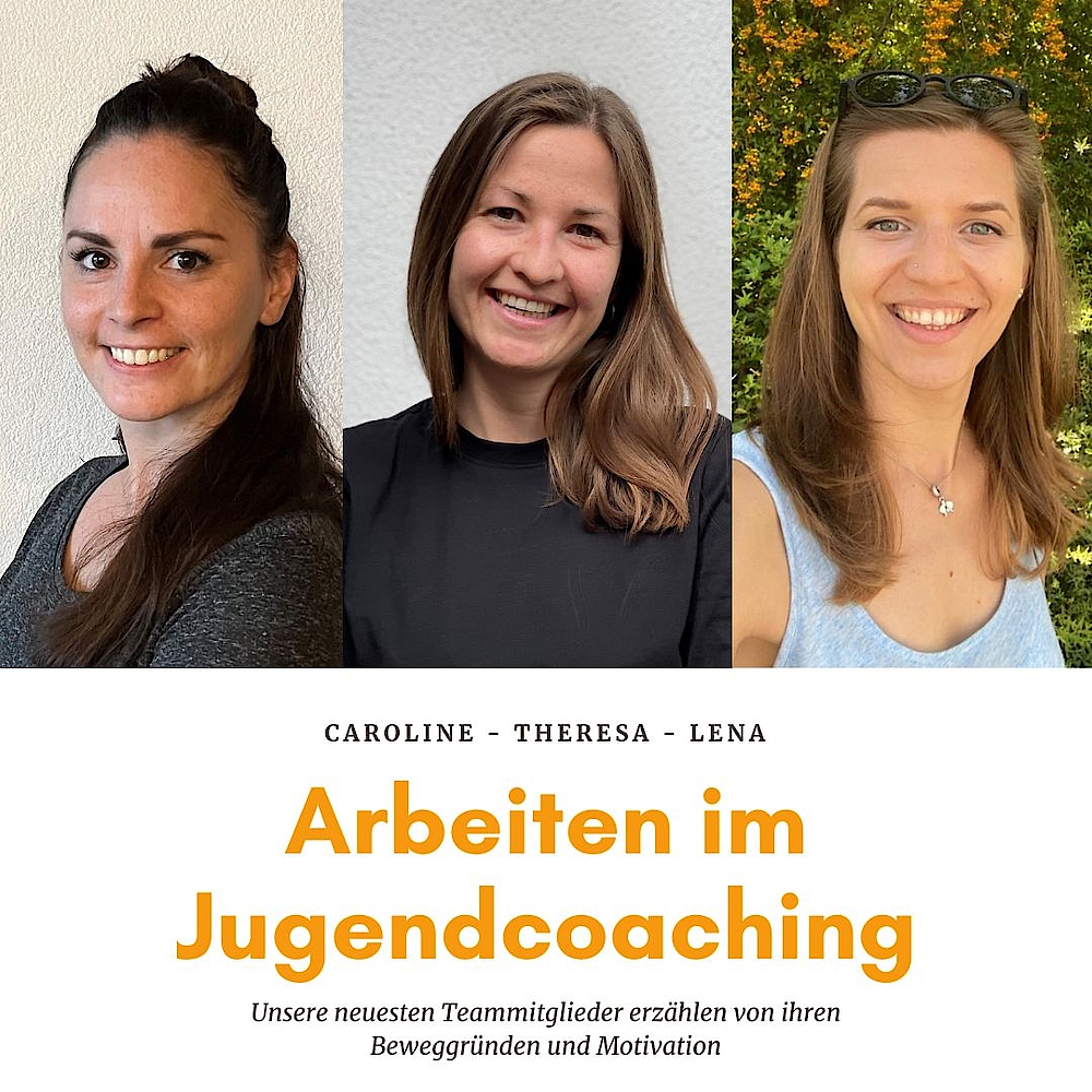 Drei Frauen lächeln – Neue Teammitglieder im Jugendcoaching.
