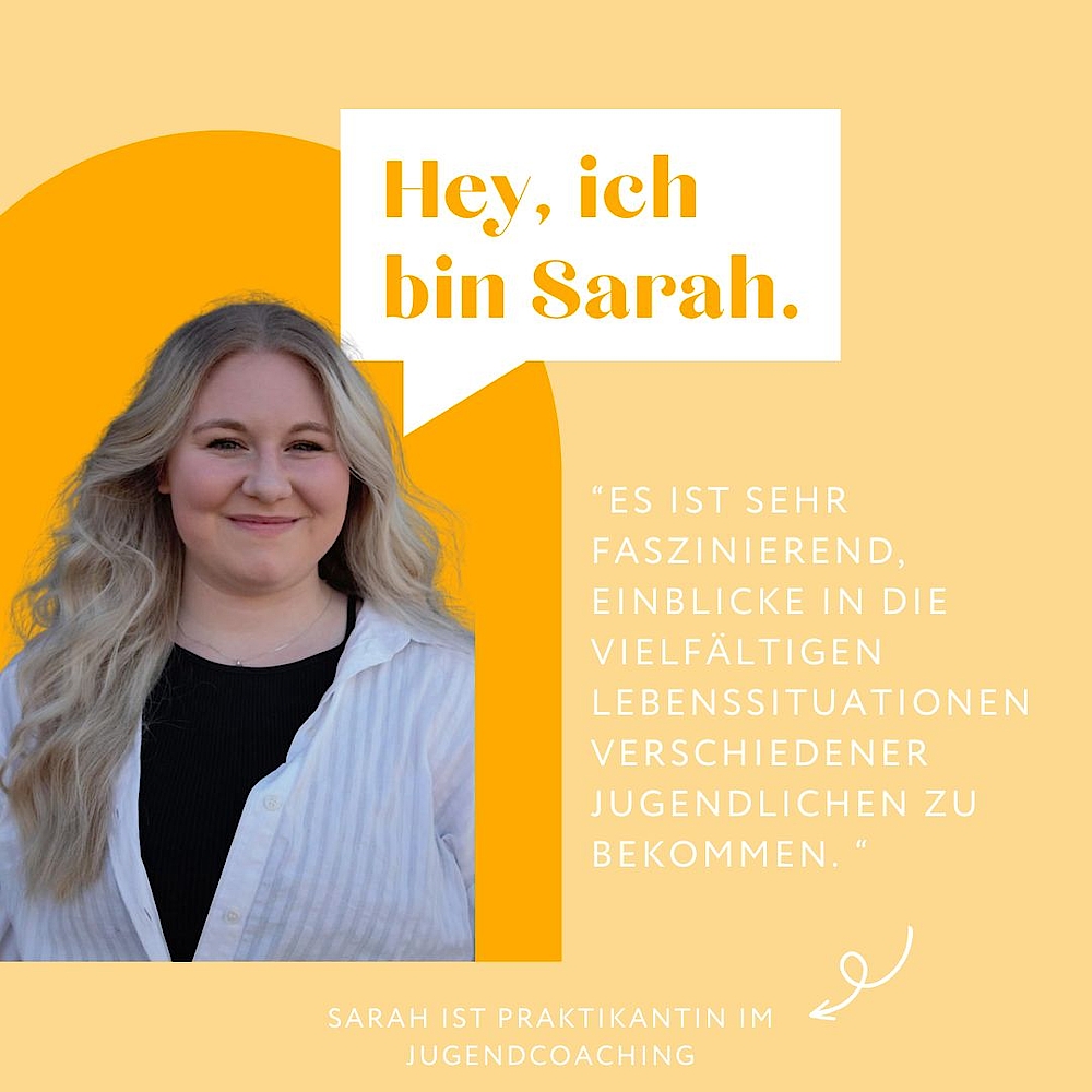Junge Frau stellt sich vor – Praktikantin Sarah stellt sich vor.