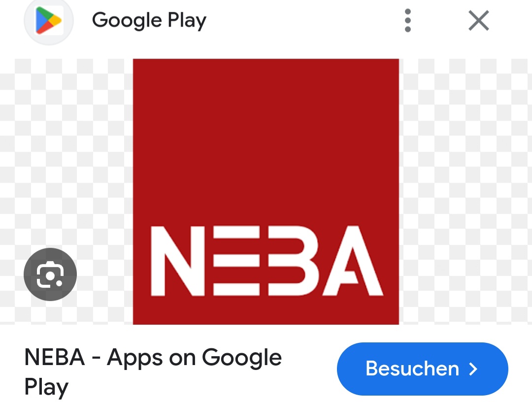 NEBA-Logo – Hinweis auf barrierefreie und kostenlose App.